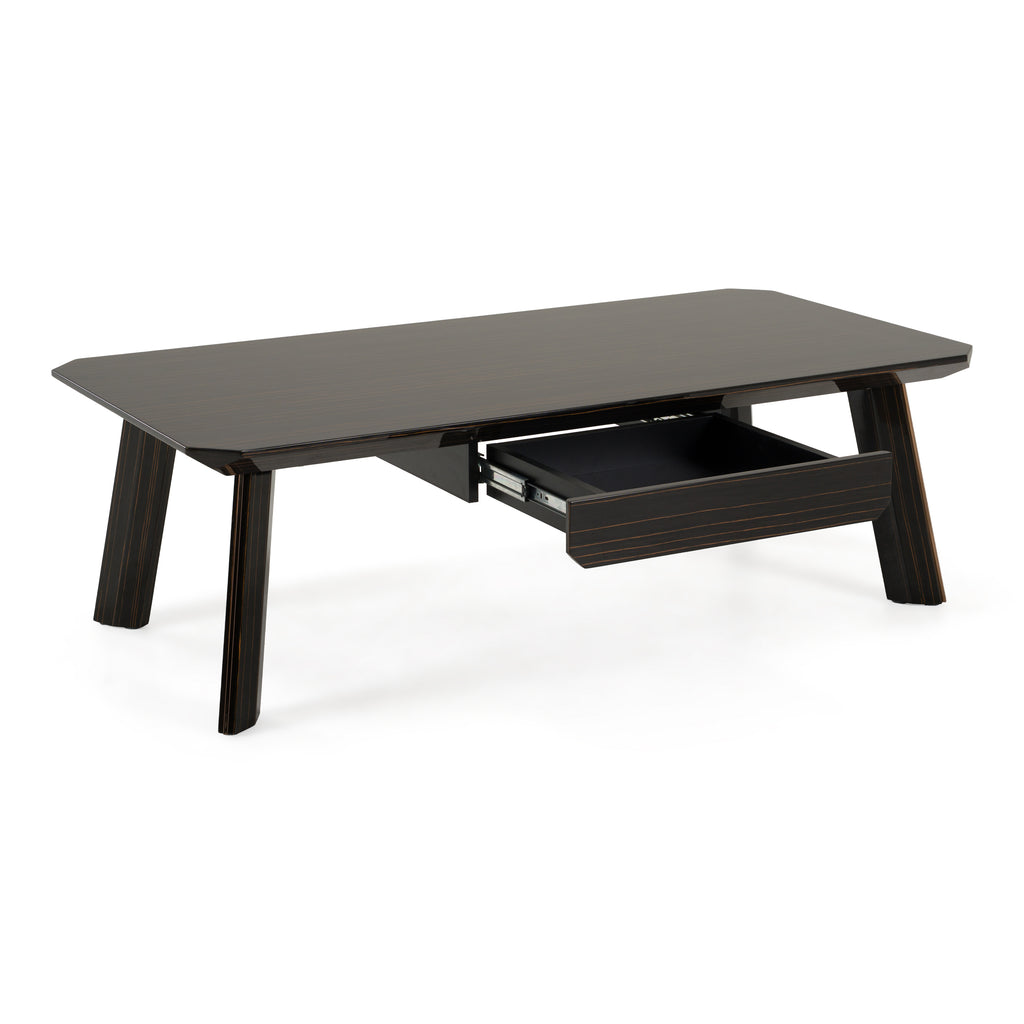 Chadwick Modern Ebony & Rosegold Coffee Table