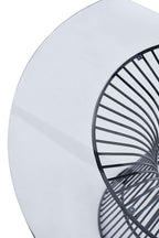 Chandler - Modern Round Glass & Black Stainless Steel Dining Table
