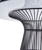 Chandler - Modern Round Glass & Black Stainless Steel Dining Table