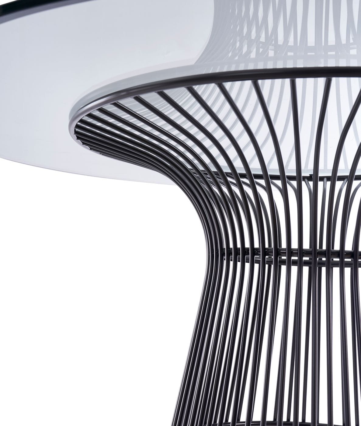 Chandler - Modern Round Glass & Black Stainless Steel Dining Table