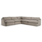 Chantry - Modern Grey Sand Fabric Sectional Sofa