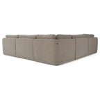 Chantry - Modern Grey Sand Fabric Sectional Sofa