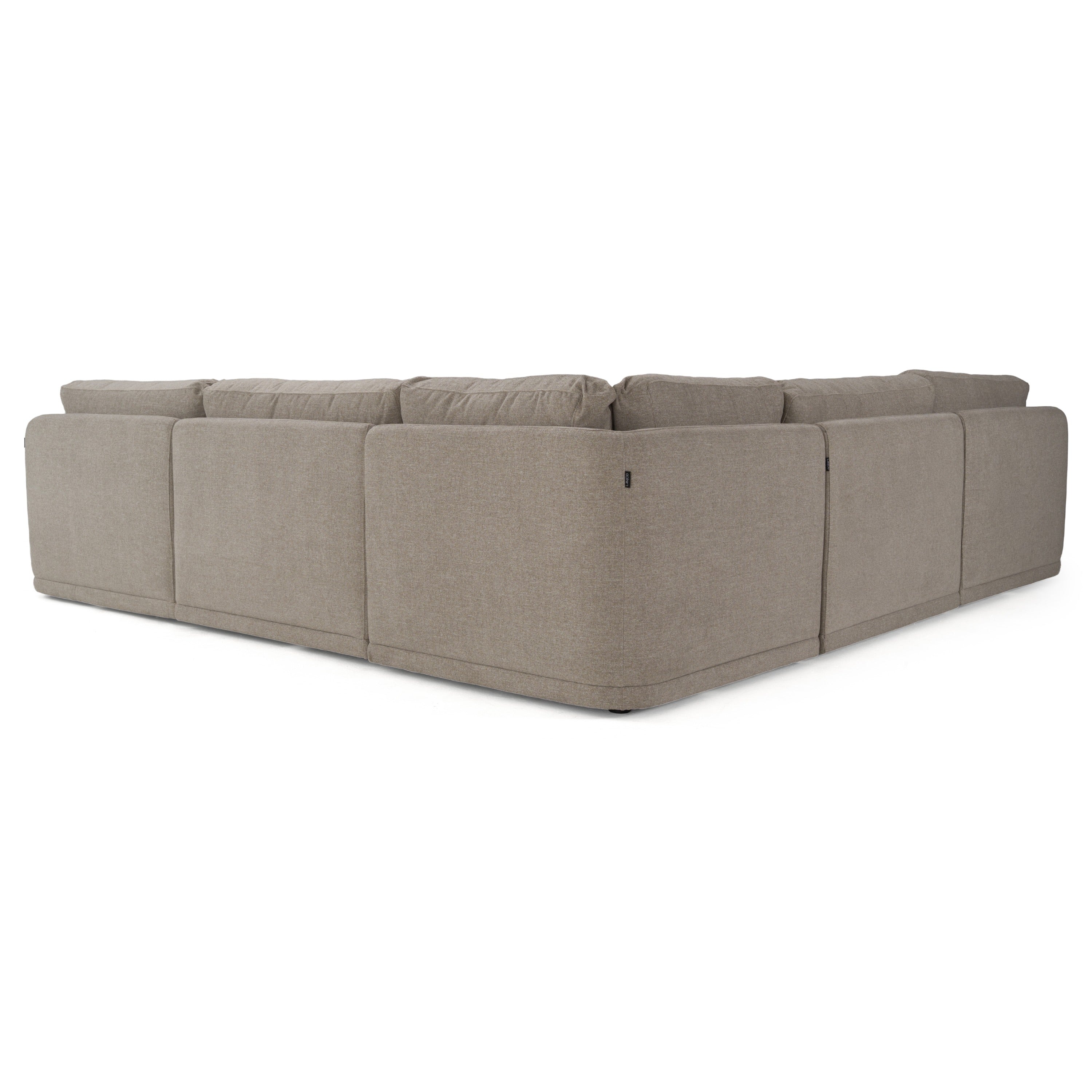 Chantry - Modern Grey Sand Fabric Sectional Sofa