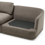 Chantry - Modern Grey Sand Fabric Sectional Sofa