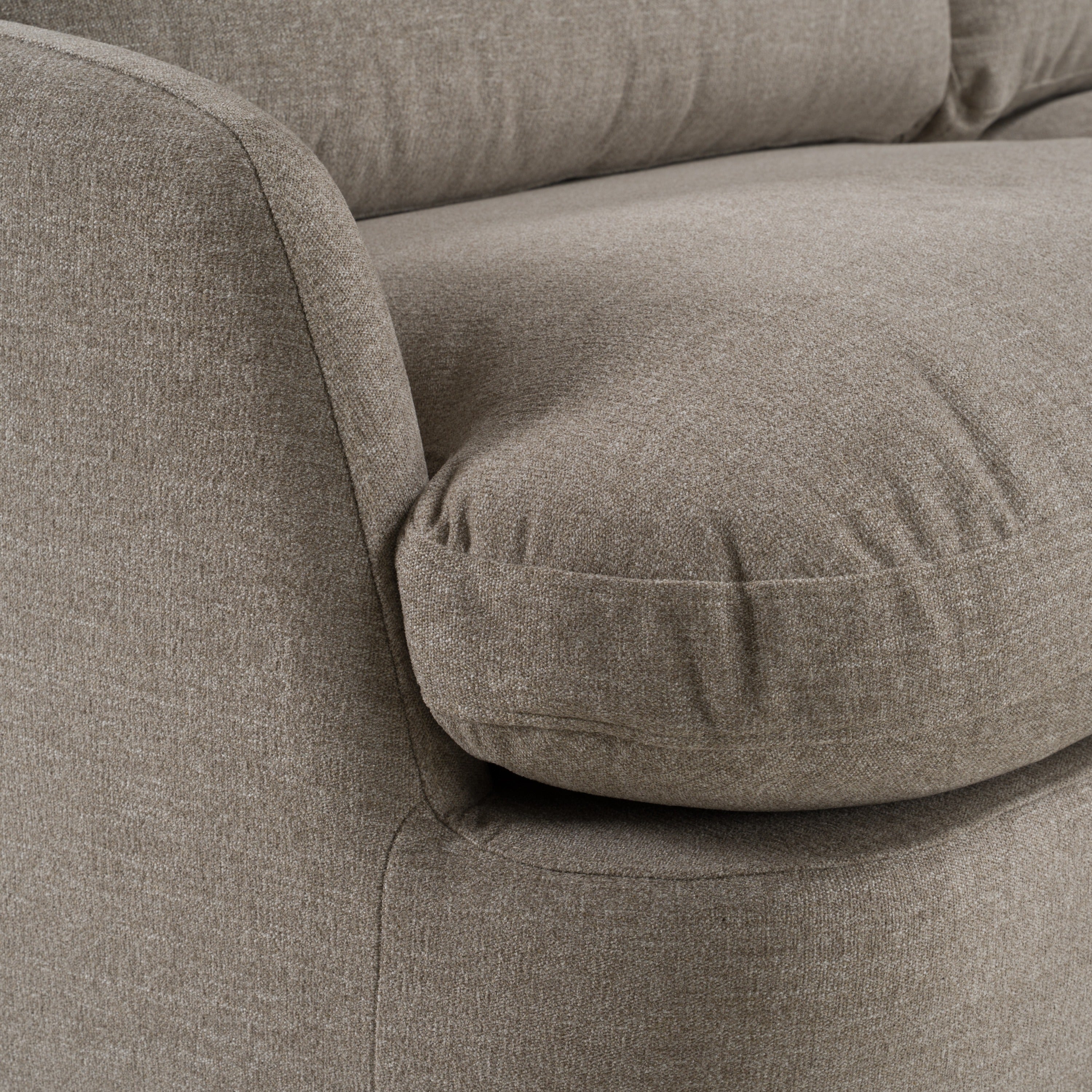 Chantry - Modern Grey Sand Fabric Sectional Sofa