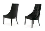 Charlotte - Grey Velour & White High Gloss Dining Chair (Set of 2) - Grey Velour & White High Gloss Dining Chair (Set of 2)