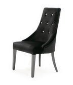 Charlotte - Grey Velour & White High Gloss Dining Chair (Set of 2) - Grey Velour & White High Gloss Dining Chair (Set of 2)