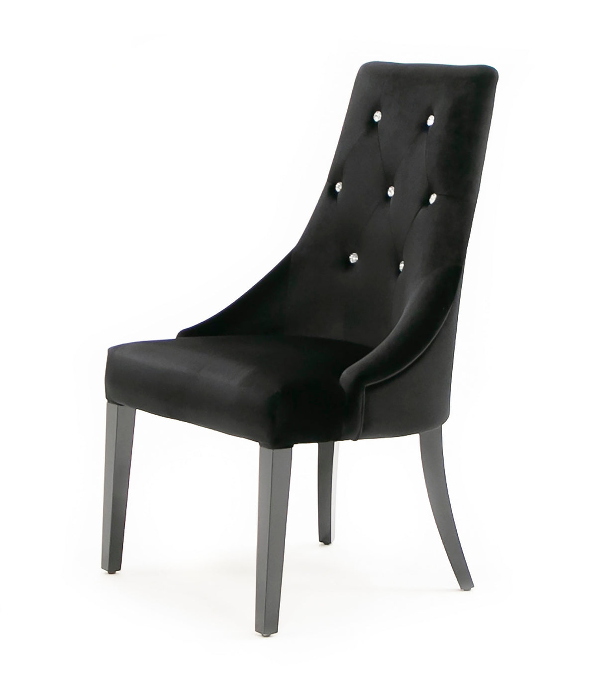 Charlotte - Grey Velour & White High Gloss Dining Chair (Set of 2) - Grey Velour & White High Gloss Dining Chair (Set of 2)