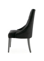 Charlotte - Grey Velour & White High Gloss Dining Chair (Set of 2) - Grey Velour & White High Gloss Dining Chair (Set of 2)