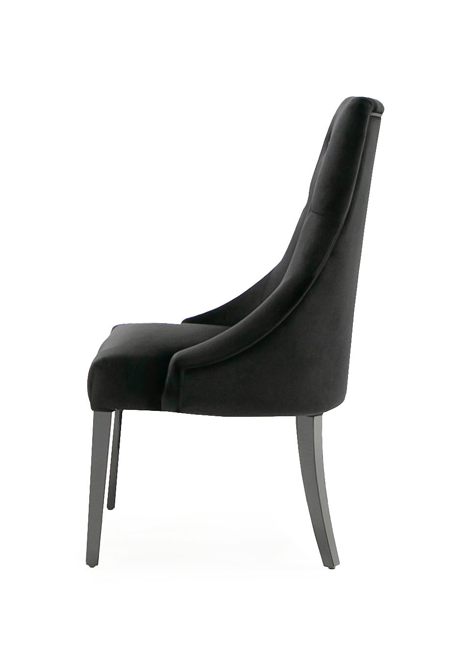 Charlotte - Grey Velour & White High Gloss Dining Chair (Set of 2) - Grey Velour & White High Gloss Dining Chair (Set of 2)
