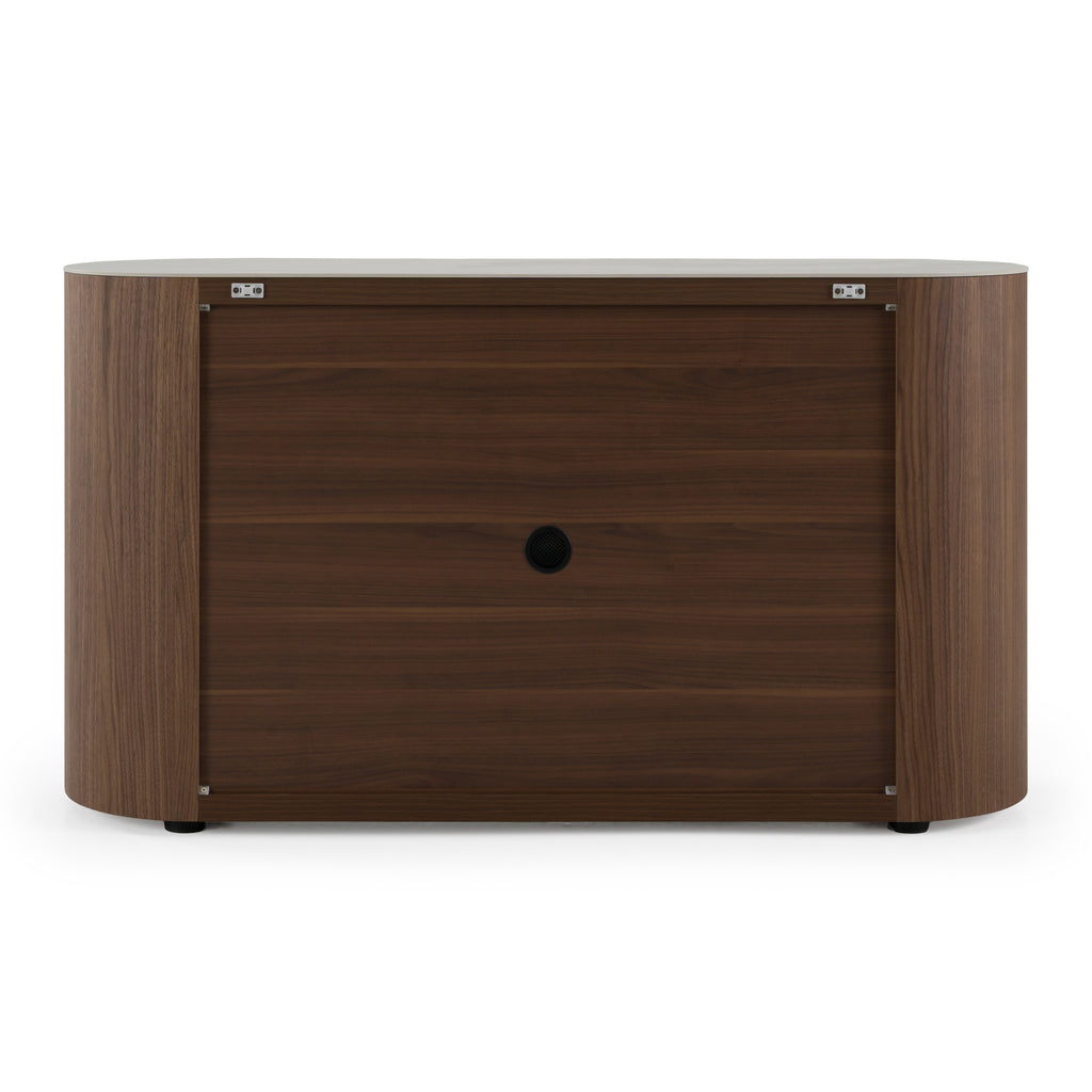 Chelton - Contemporary White Ceramic & Walnut 3-Drawer Dresser