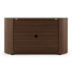 Chelton - Contemporary White Ceramic & Walnut 3-Drawer Dresser