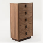 Chelton - Contemporary Walnut and White Ceramic Chest