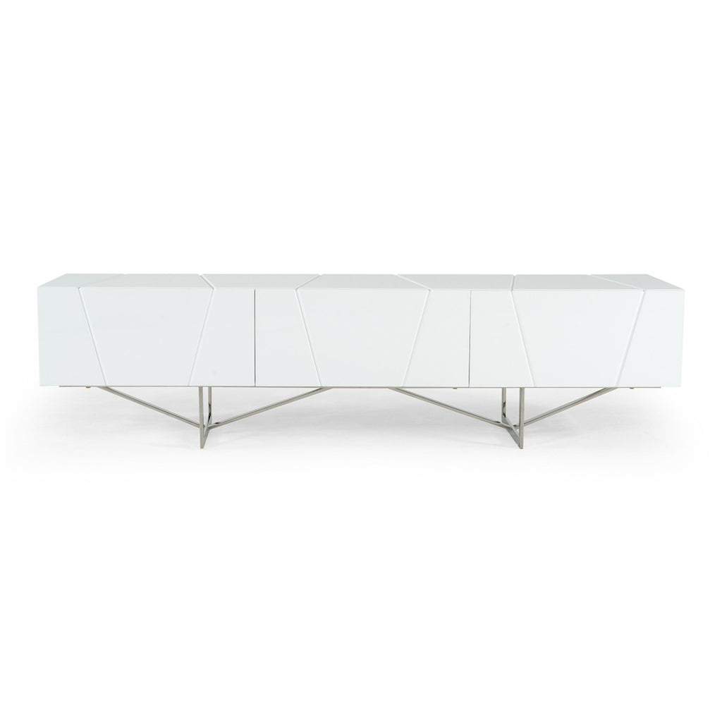 Chrysler Modern White TV Stand