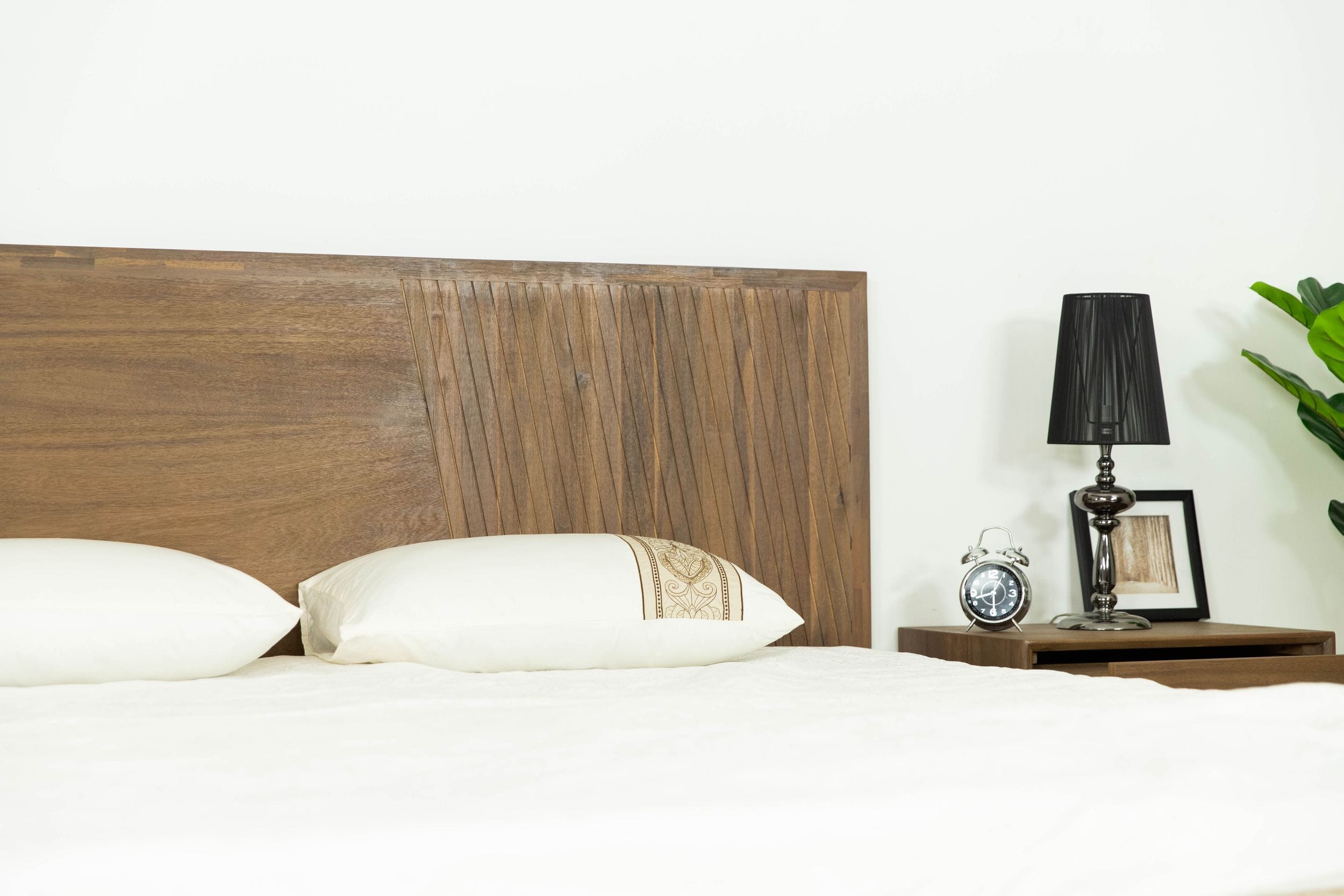 Claire - Eastern King Contemporary Walnut Bed - Eastern King Contemporary Walnut Bed
