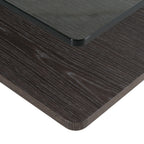 Clarion Modern Grey Elm & Glass Coffee Table