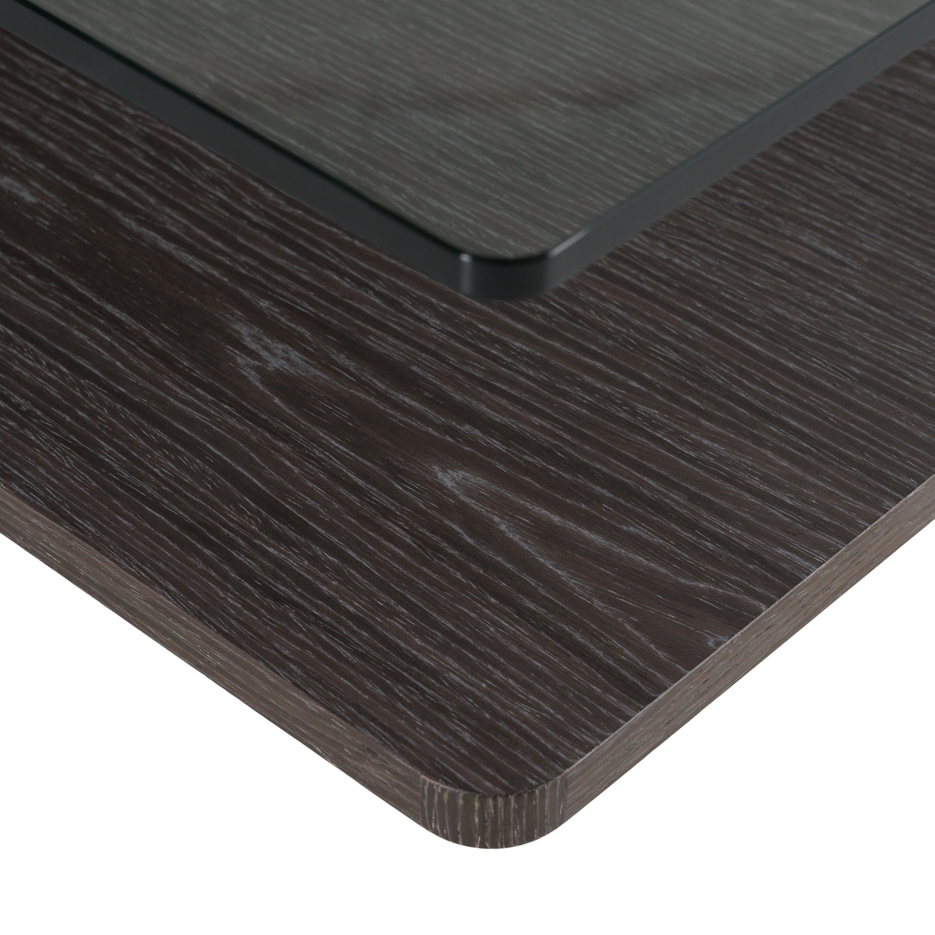 Clarion Modern Grey Elm & Glass Coffee Table