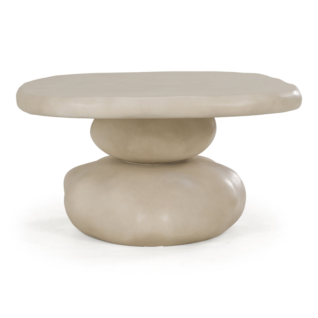 Coates - Modern Beige Concrete Coffee Table