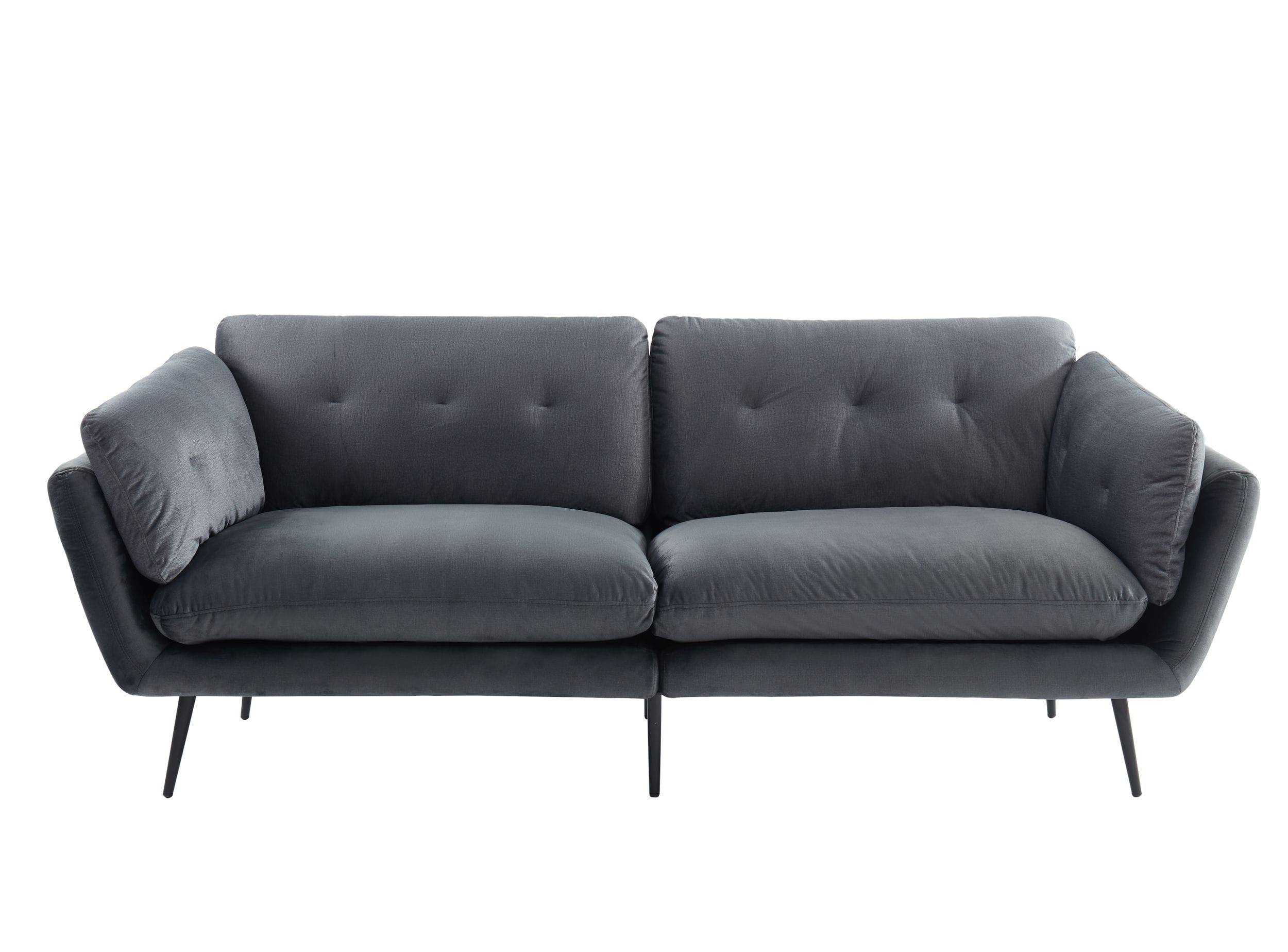 Divani Casa Cody - Modern Dark Grey Fabric Sofa – Living Room View