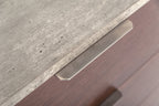 Conner Modern Dark Walnut & Faux Concrete Chest