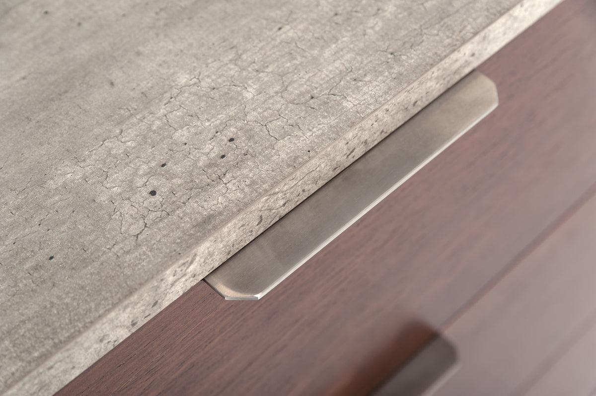 Conner Modern Dark Walnut & Faux Concrete Chest