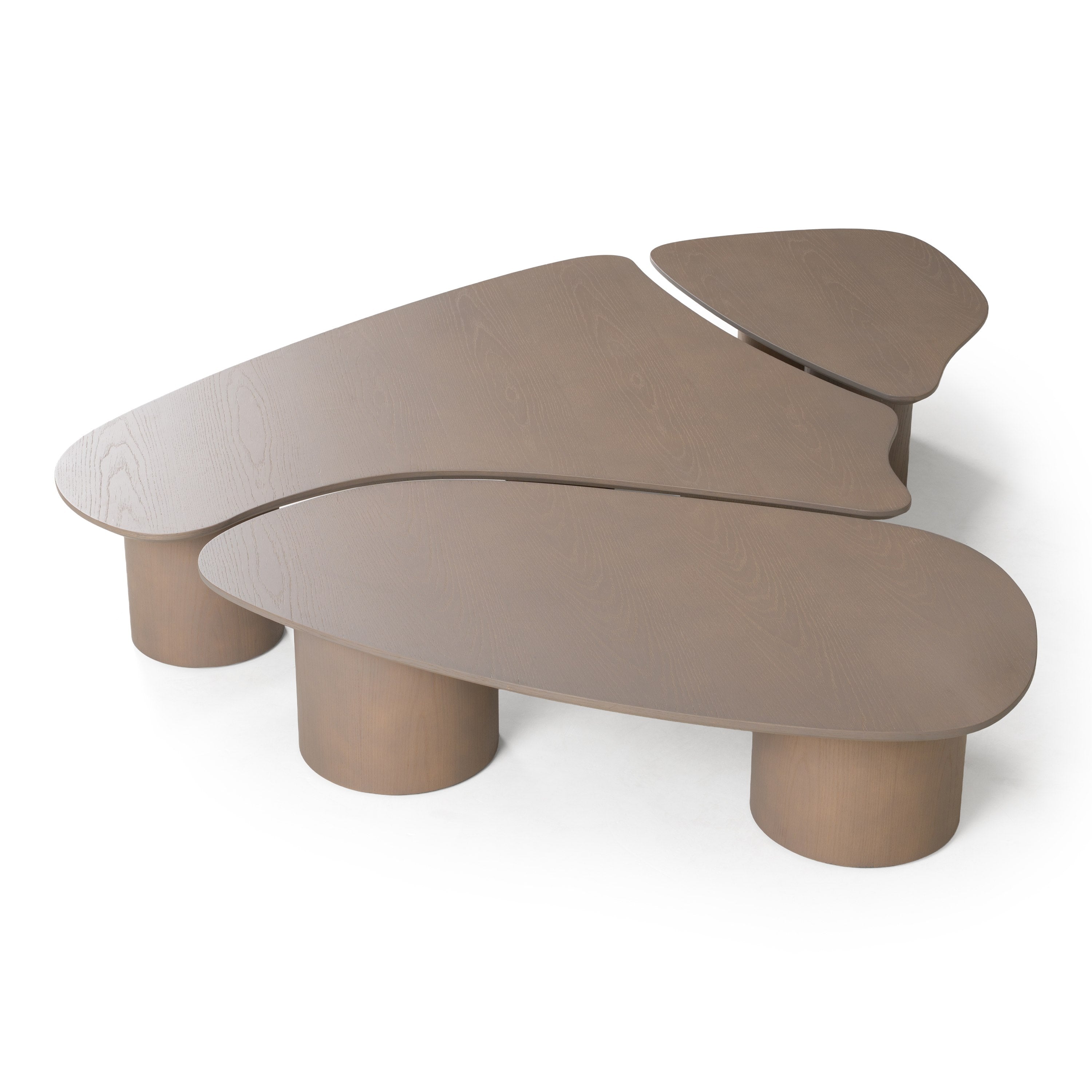 Connie - Modern White Oak Nesting Coffee Table Set