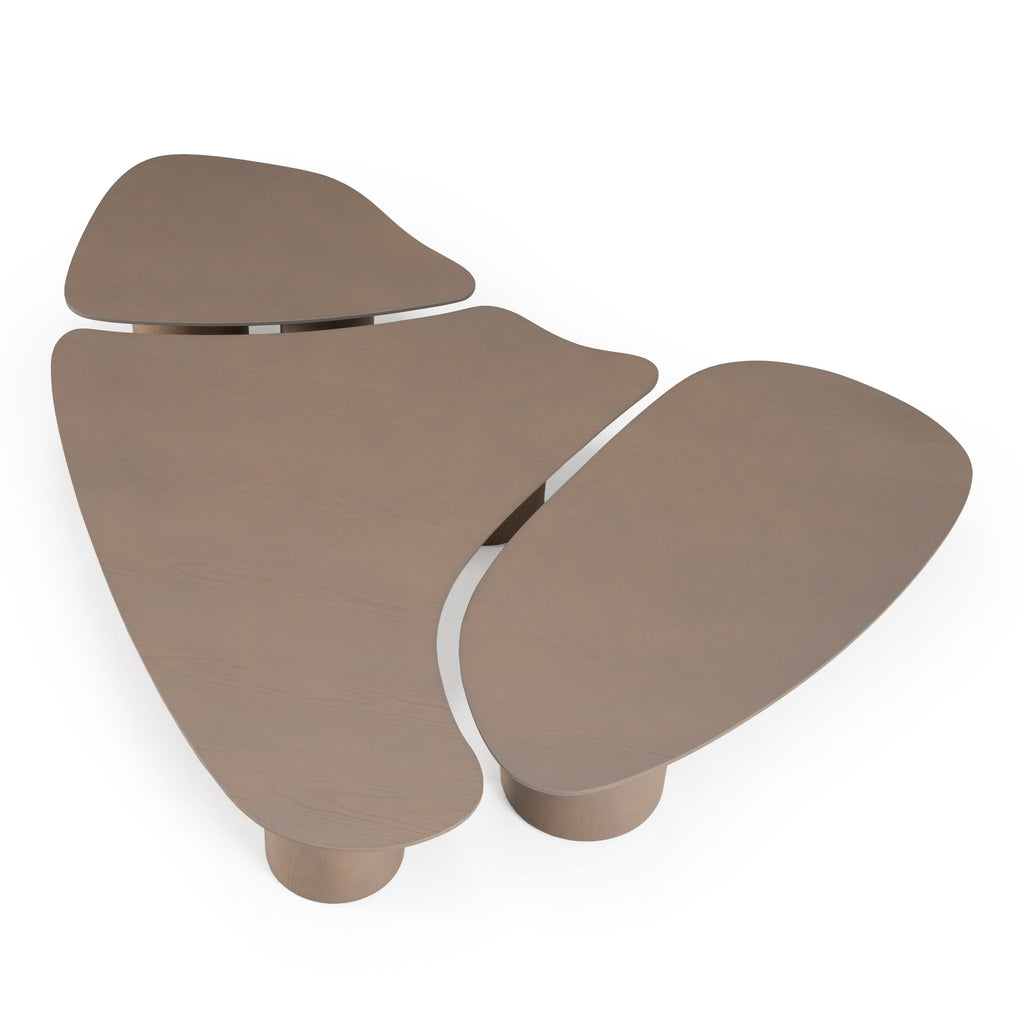 Connie - Modern White Oak Nesting Coffee Table Set