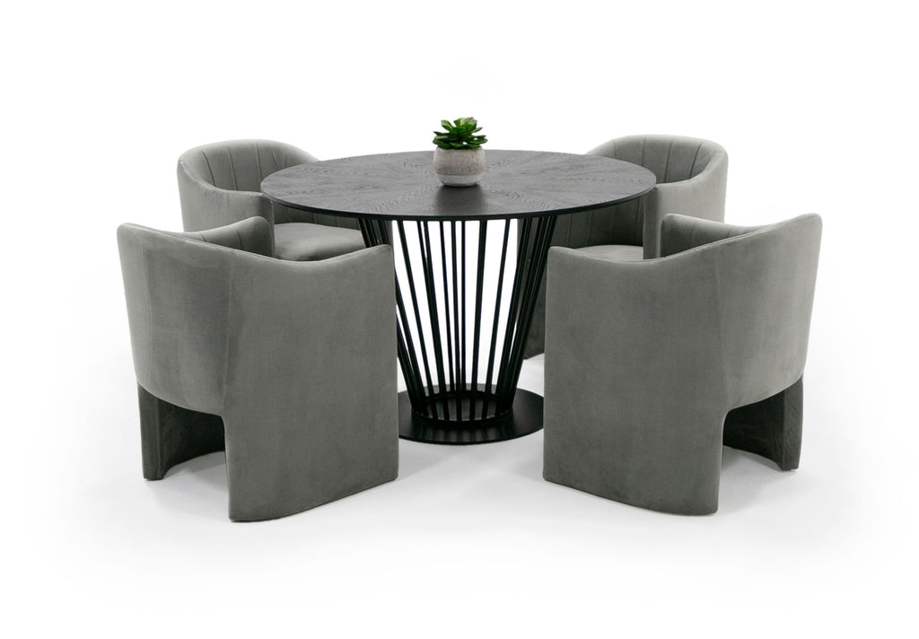 Conroy - Modern Black Round Dining Table