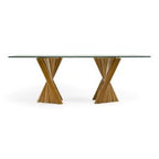 Corbin Mid-Century Glass Dining Table