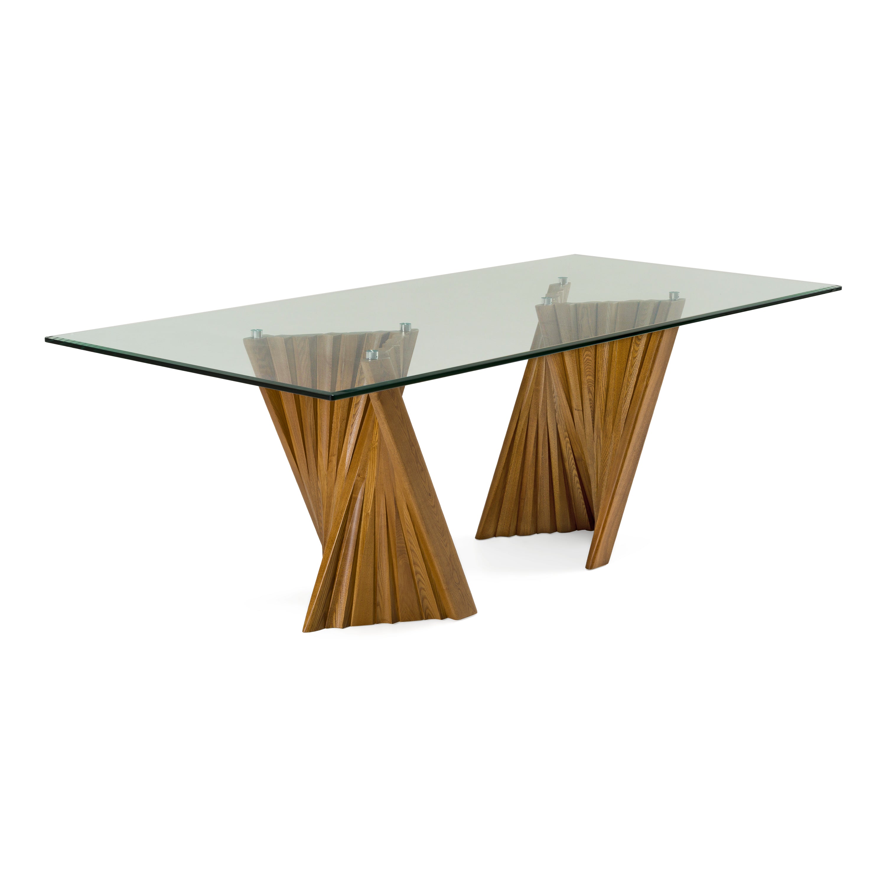Corbin Mid-Century Glass Dining Table