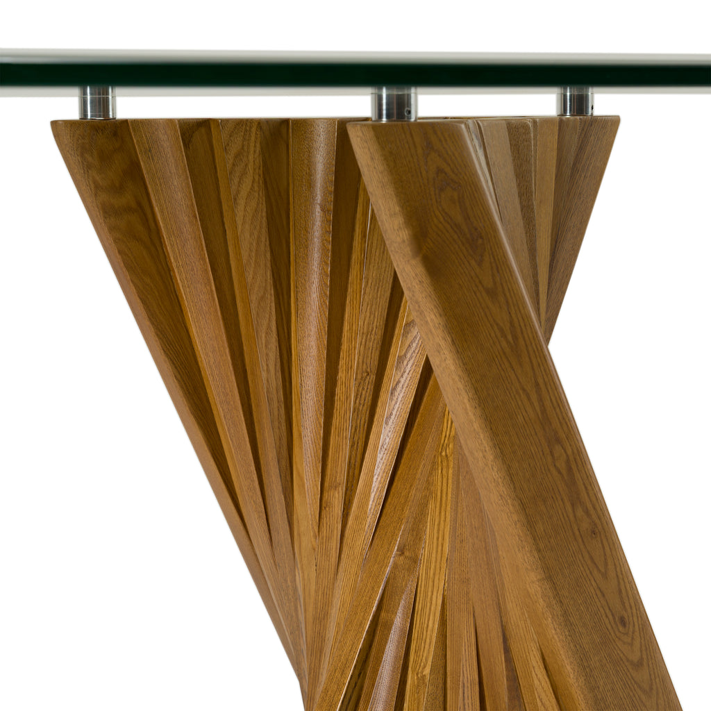 Corbin Mid-Century Glass Dining Table