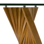 Corbin Mid-Century Glass Dining Table