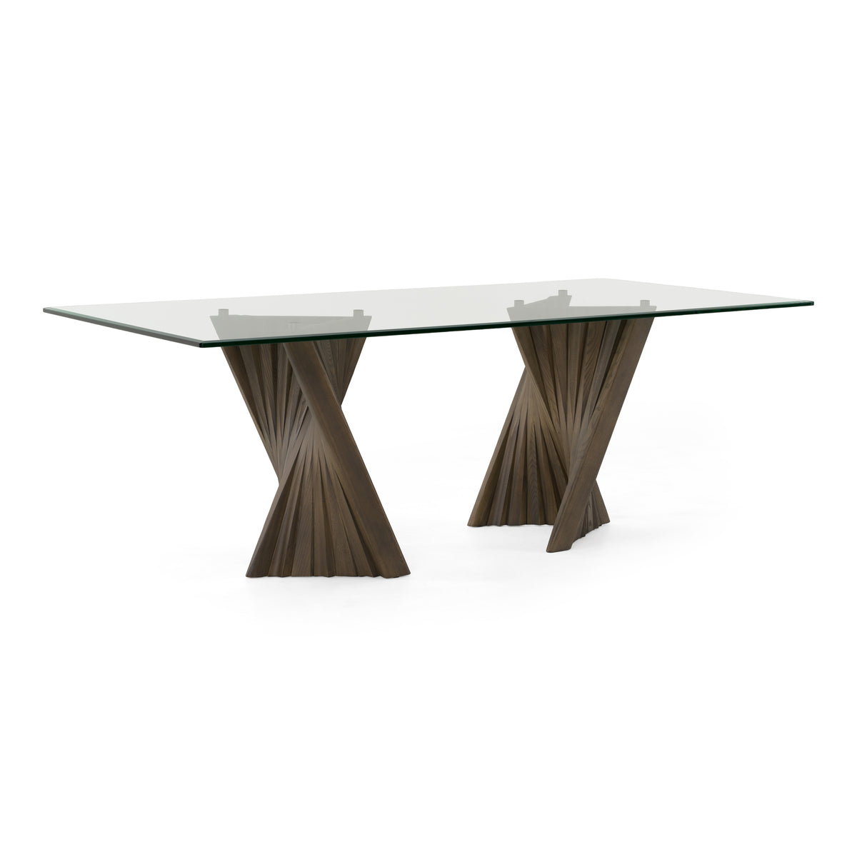 Corbin Mid-Century Glass Dining Table