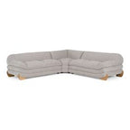 Crockett - Modern Light Grey Fabric Sectional Sofa
