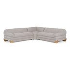 Crockett - Modern Light Grey Fabric Sectional Sofa