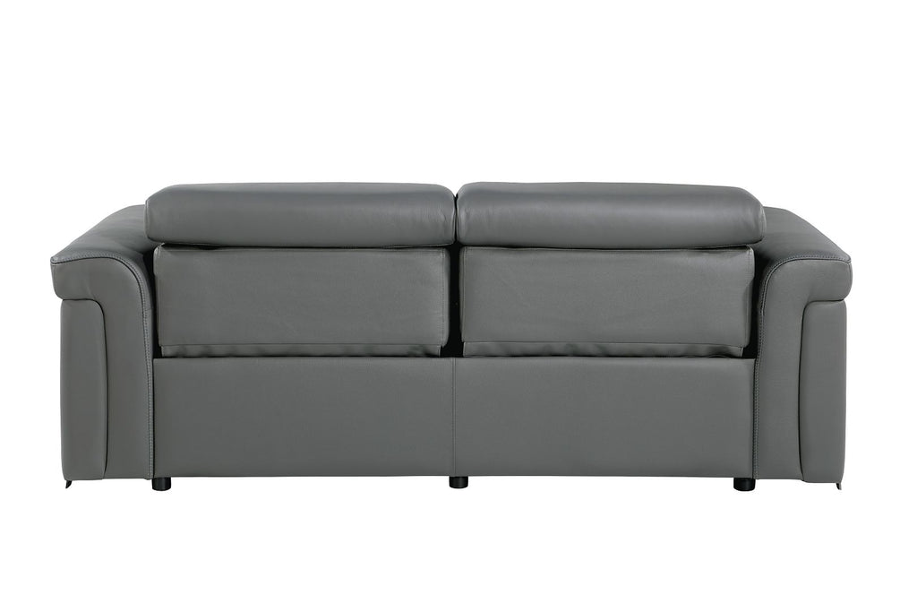 1126 Divanitalia Power Reclining Sofa in Top Grain Italian Leather with 2 Power Recliners & Power Headrests