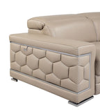 692 Divanitalia Chair with Adjustable Headrest in Top-grain Italian Leather - Beige - SKU 692-CH-BEIGE - view 6