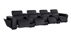 1224 Divanitalia 7-Piece Modular Power Reclining Sofa in Top Grain Italian Leather with 4 Power Recliners & Power Headrests