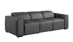 1224 Divanitalia 3-Piece Modular Power Reclining Sofa in Top Grain Italian Leather with 2 Power Recliners & Power Headrests