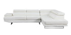 8136 Right Arm Facing Chaise with Adjustable Headrest in Genuine Leather