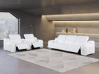 1116 DivanItalia 6-Piece Modular Power Reclining Sofa and Console Loveseat Set in Top Grain Italian Leather with 5 Power Recliners & Power Headrests - White - SKU 1116-WHITE-6.5-HT - view 2