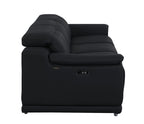 9762 Divanitalia 3-Piece Modular Power Reclining Sofa with 3 Power Recliners in Top Grain Italian Leather