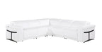1126 Divanitalia 5-Piece L-Shaped Sectional Sofa in Top Grain Italian Leather with 3 Power Recliners & Power Headrests - White - SKU 1126-WHITE-SEC-5PC-3PWR-SECTIONAL-GROUP - view 2