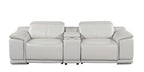 9762 Divanitalia 3-Piece Modular Power Reclining Console Loveseat with 2 Power Recliners in Top Grain Italian Leather