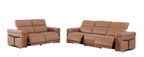 1126 Divanitalia 5-Piece Modular Power Reclining Sofa and Loveseat Set in Top Grain Italian Leather with 4 Power Recliners & Power Headrests - Cognac - SKU 1126-COGNAC-5.4-HT-2PC - view 4