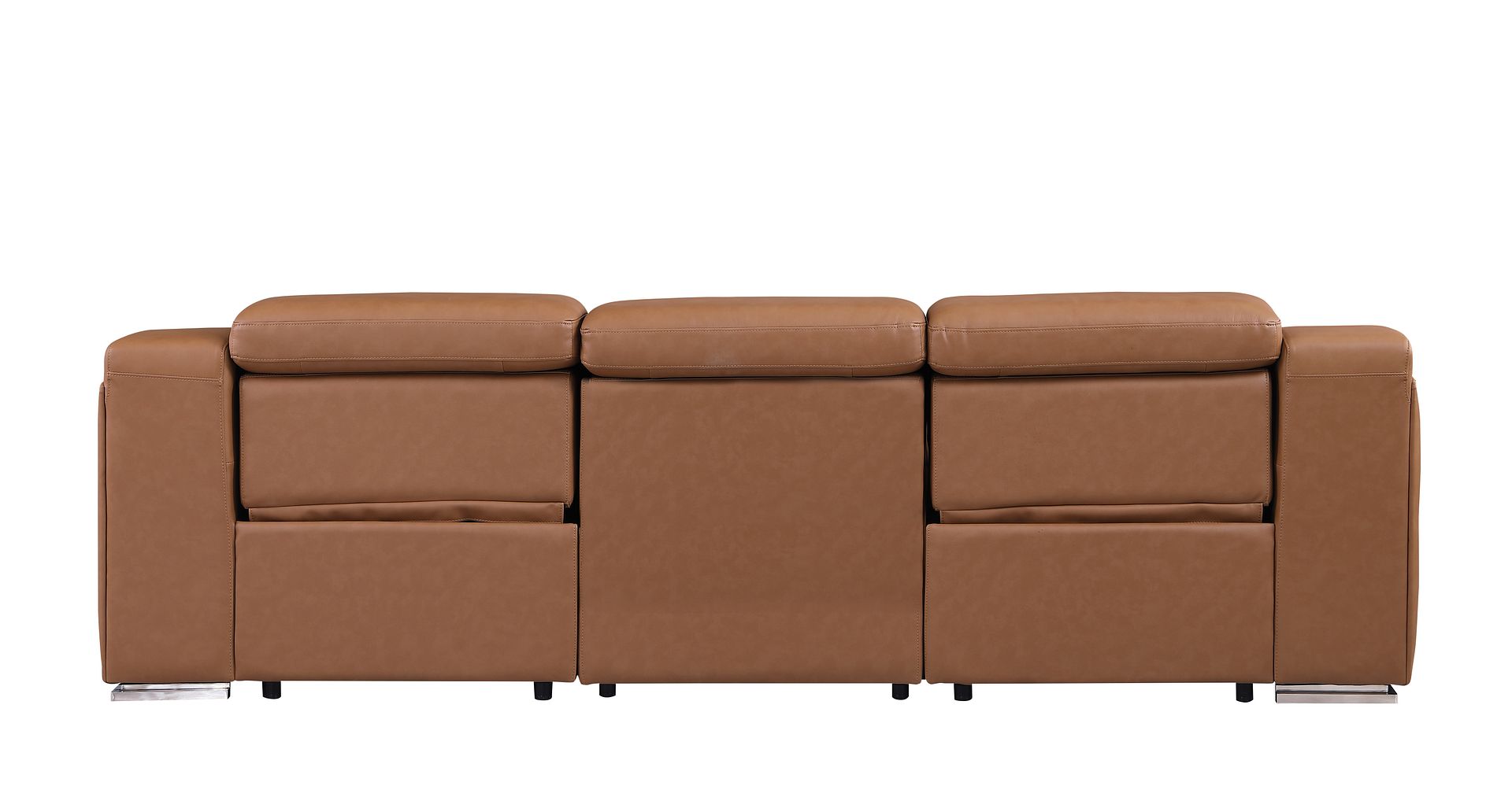 1116 Divanitalia 3-Piece Modular Power Reclining Sofa in Top Grain Italian Leather with 2 Power Recliners & Power Headrests