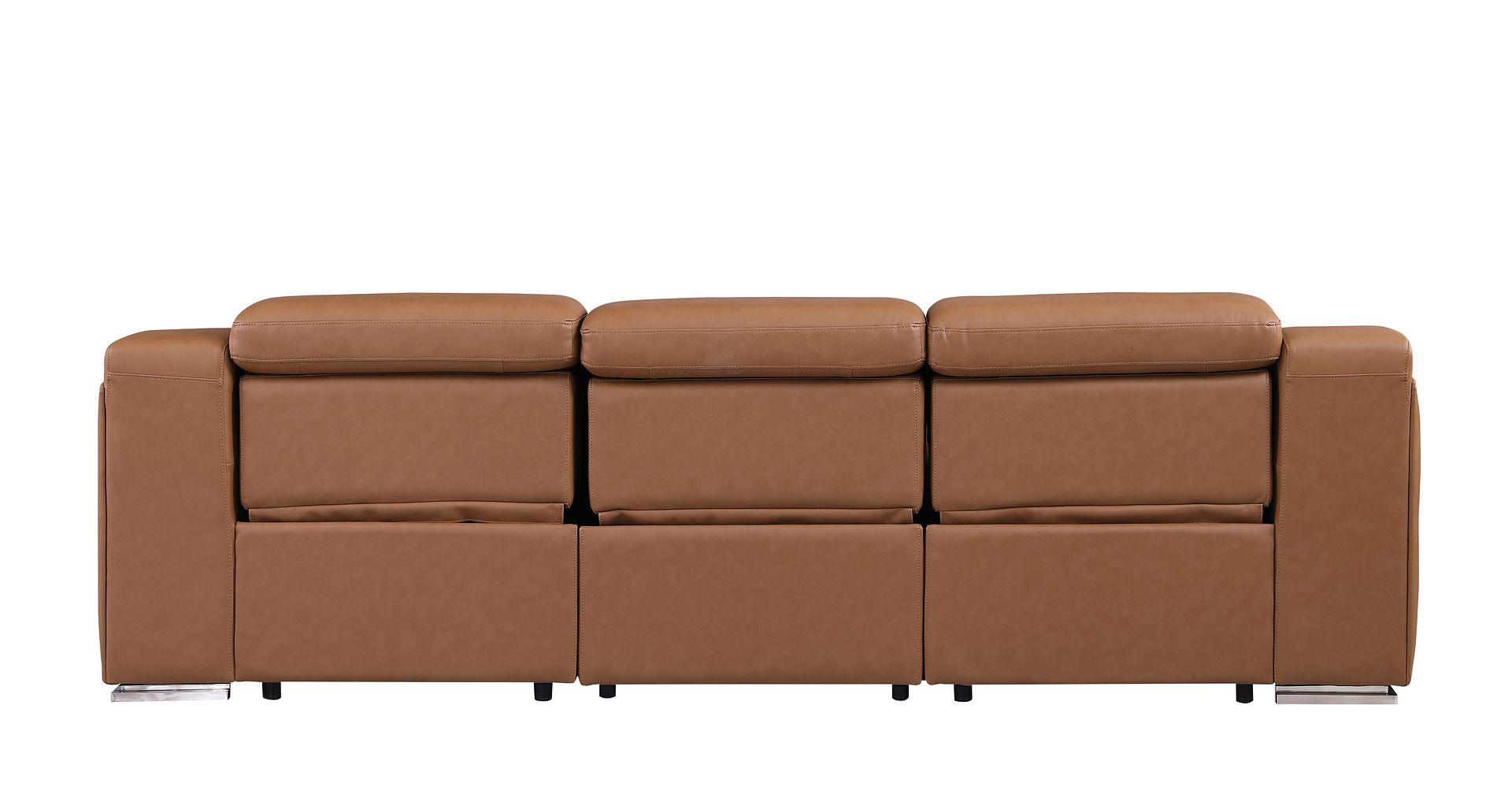 1116 Divanitalia 3-Piece Modular Power Reclining Sofa in Top Grain Italian Leather with 3 Power Recliners & Power Headrests