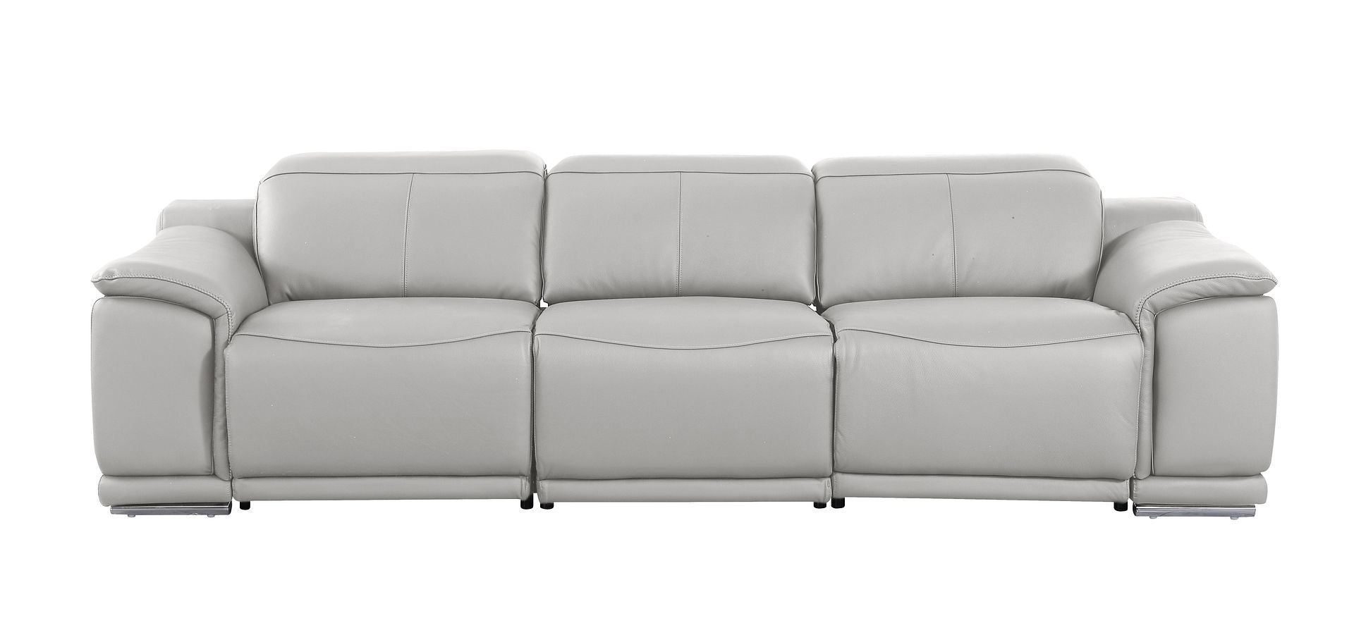 9762 Divanitalia 3-Piece Modular Power Reclining Sofa with 2 Power Recliners in Top Grain Italian Leather