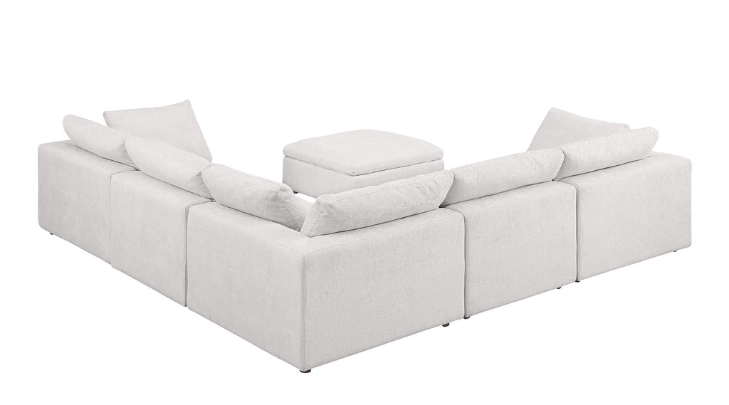 1100 Divanitalia 6-Piece L-Shaped Sectional Sofa - Top-grain Italian Leather