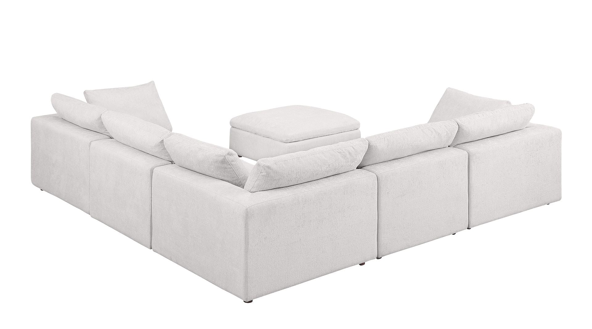 1100 Divanitalia 6-Piece L-Shaped Sectional Sofa - Top-grain Italian Leather